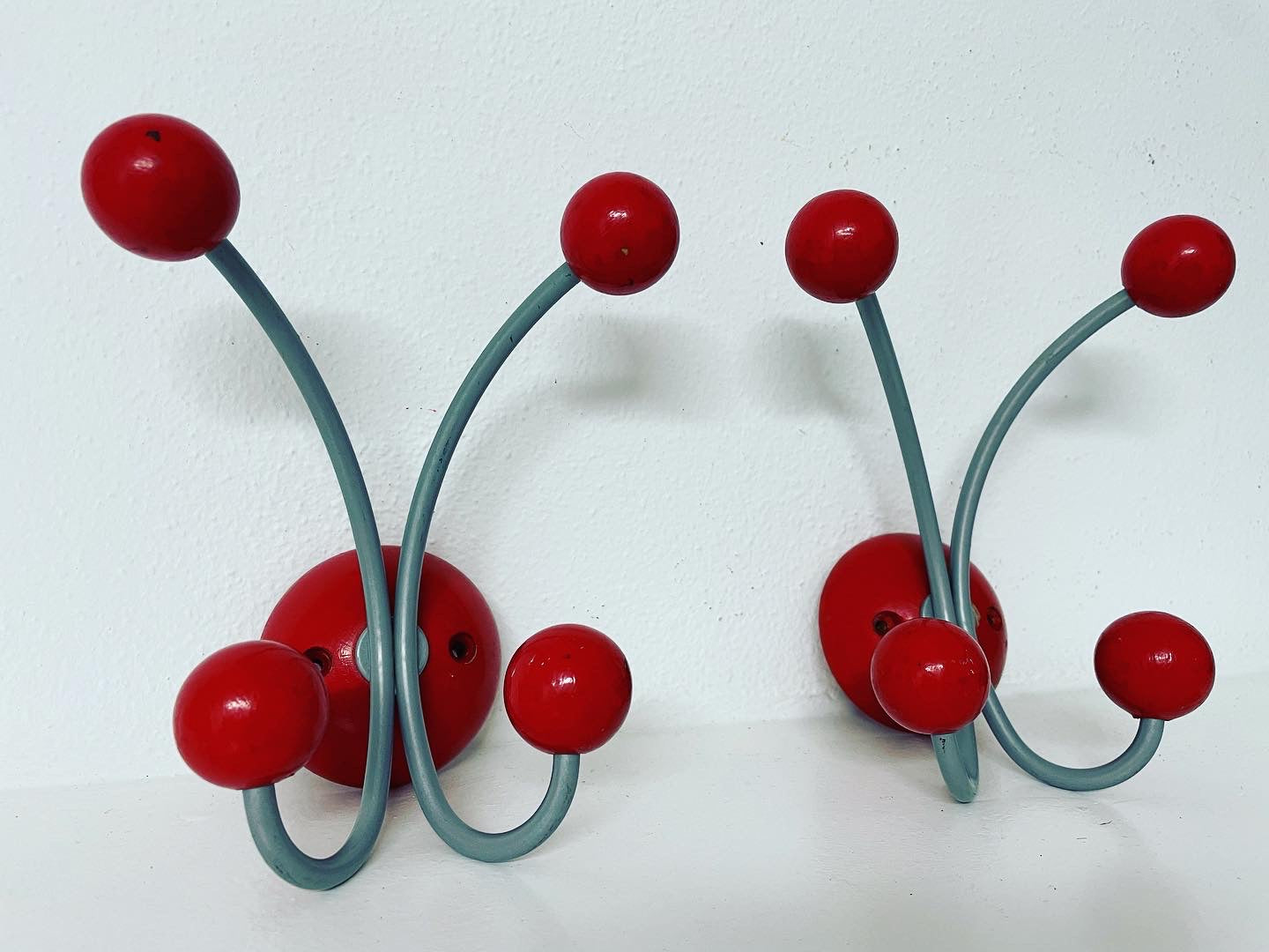 Red Space Age Coat Rack