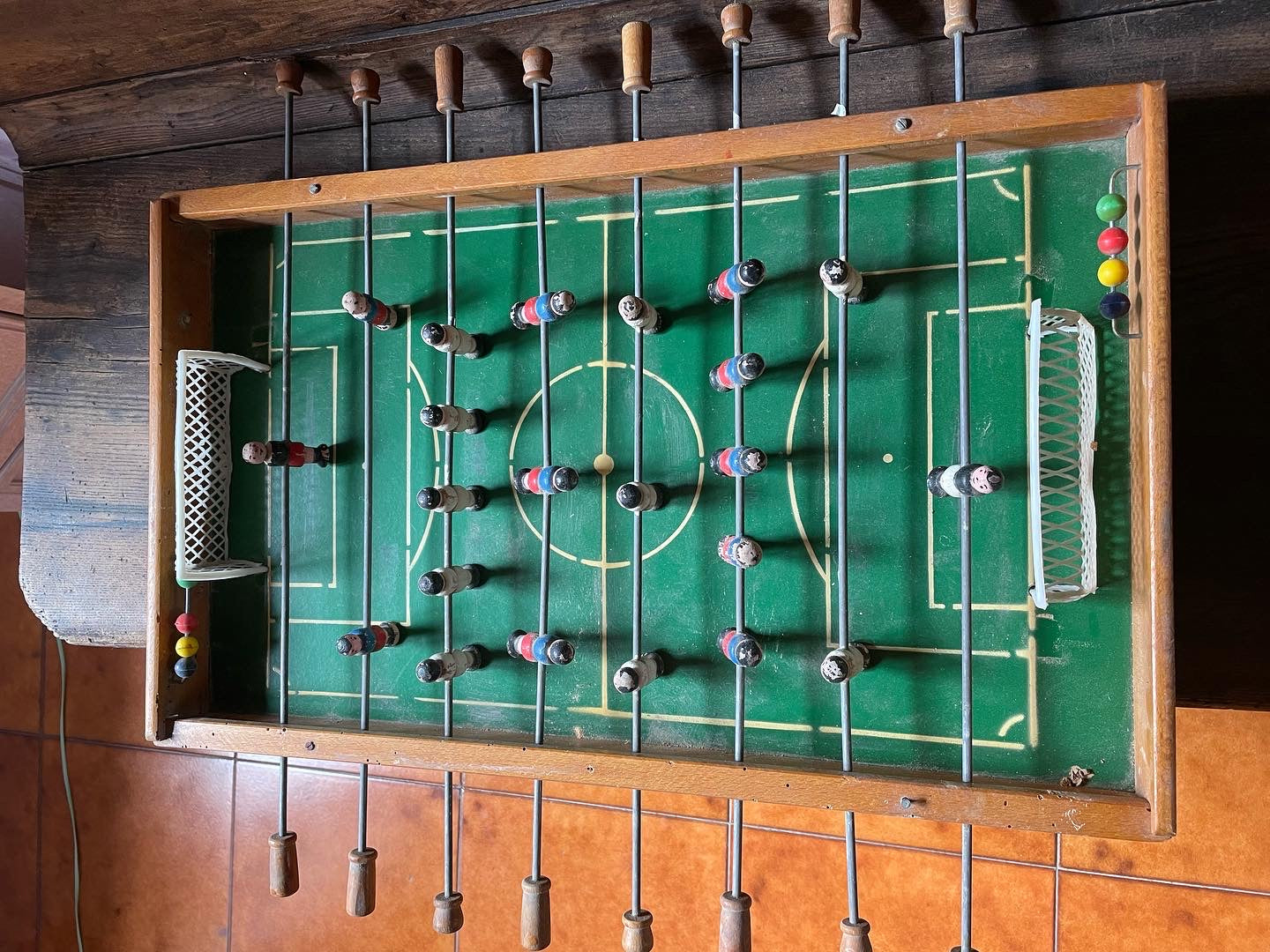 Old foosball table