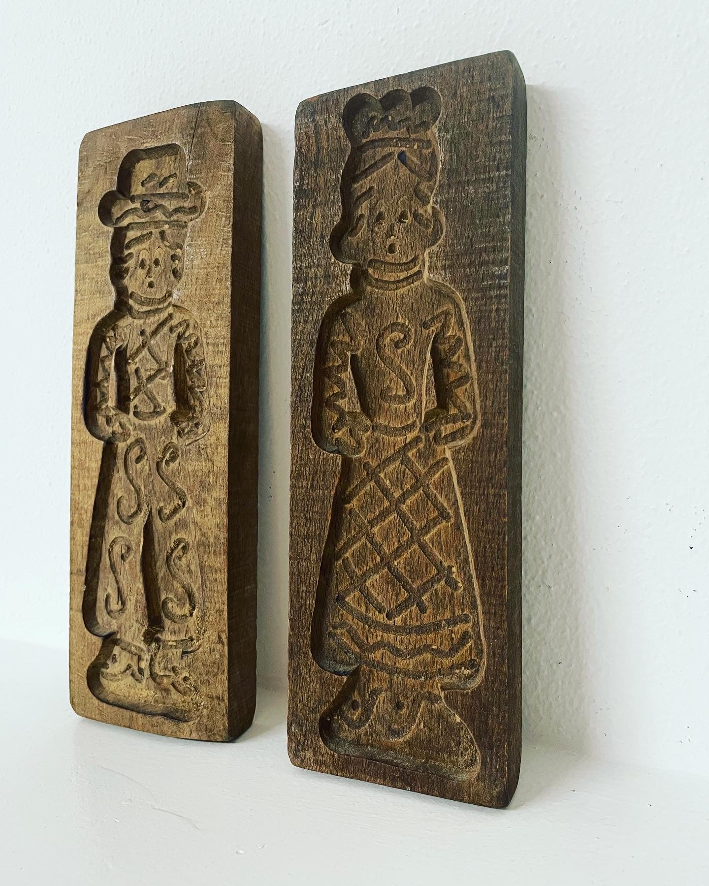 Pair of Antique Ginger Bread Molds