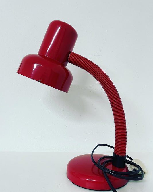 Red space age lamp