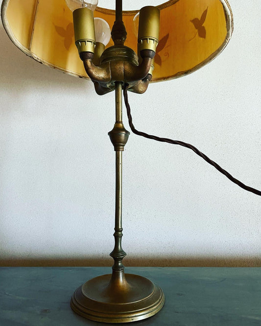 Antique three-light lamp