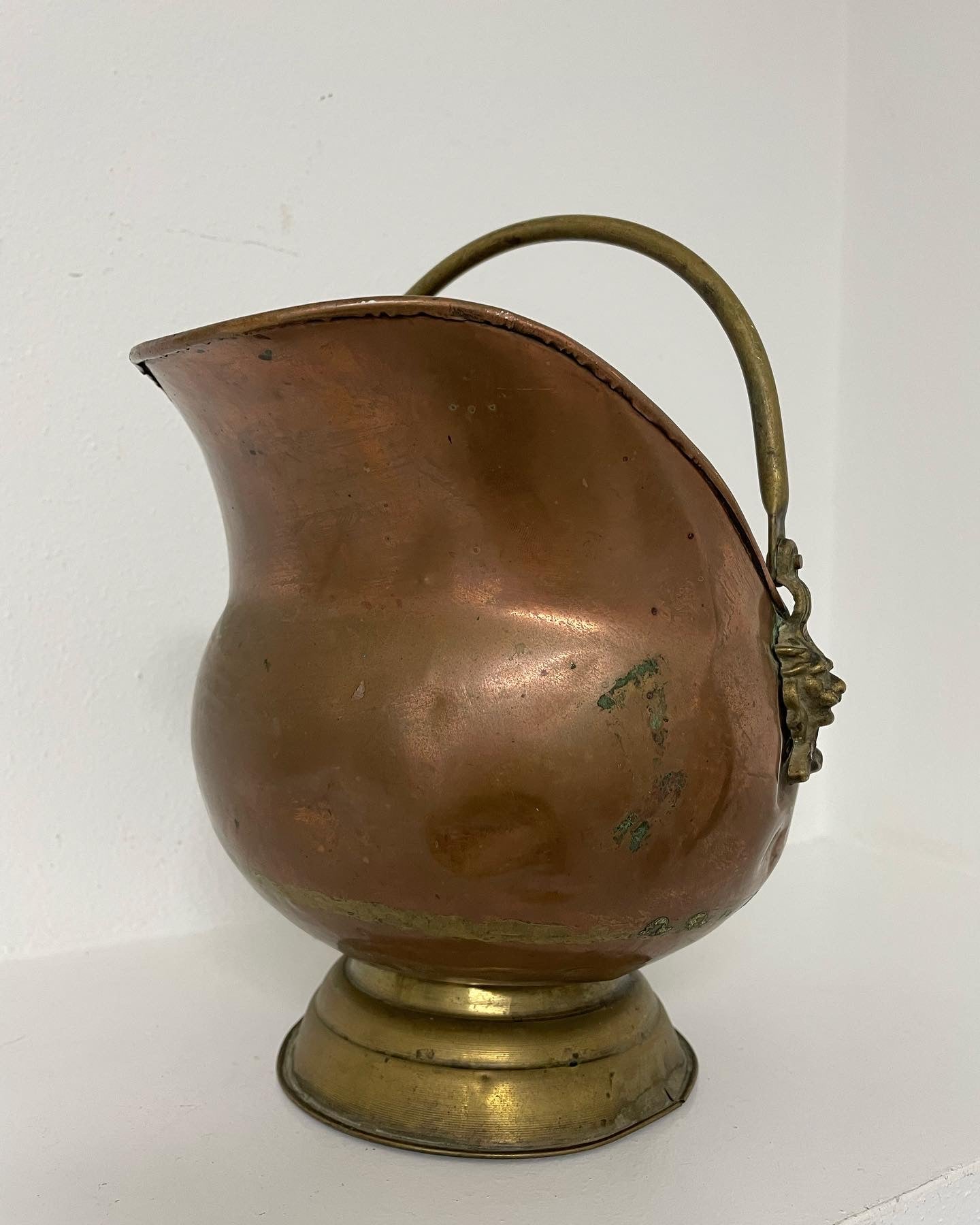 Plant holder antique copper vase