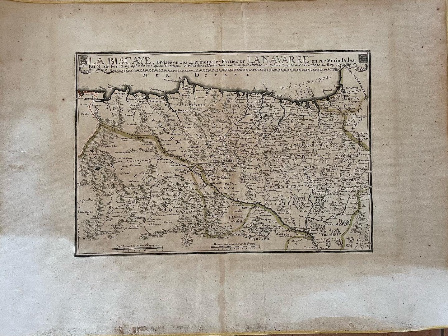 Ancient map of Navarre