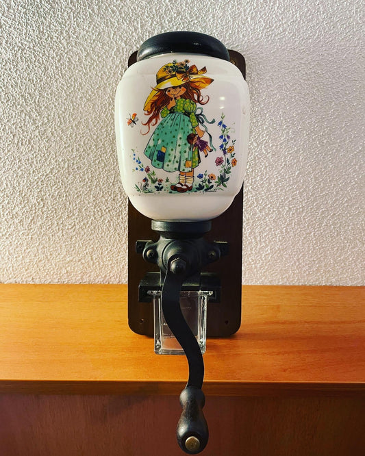 Wall mounted coffee grinder