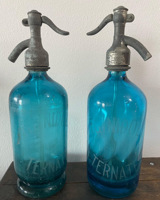 Antique seltzer siphons