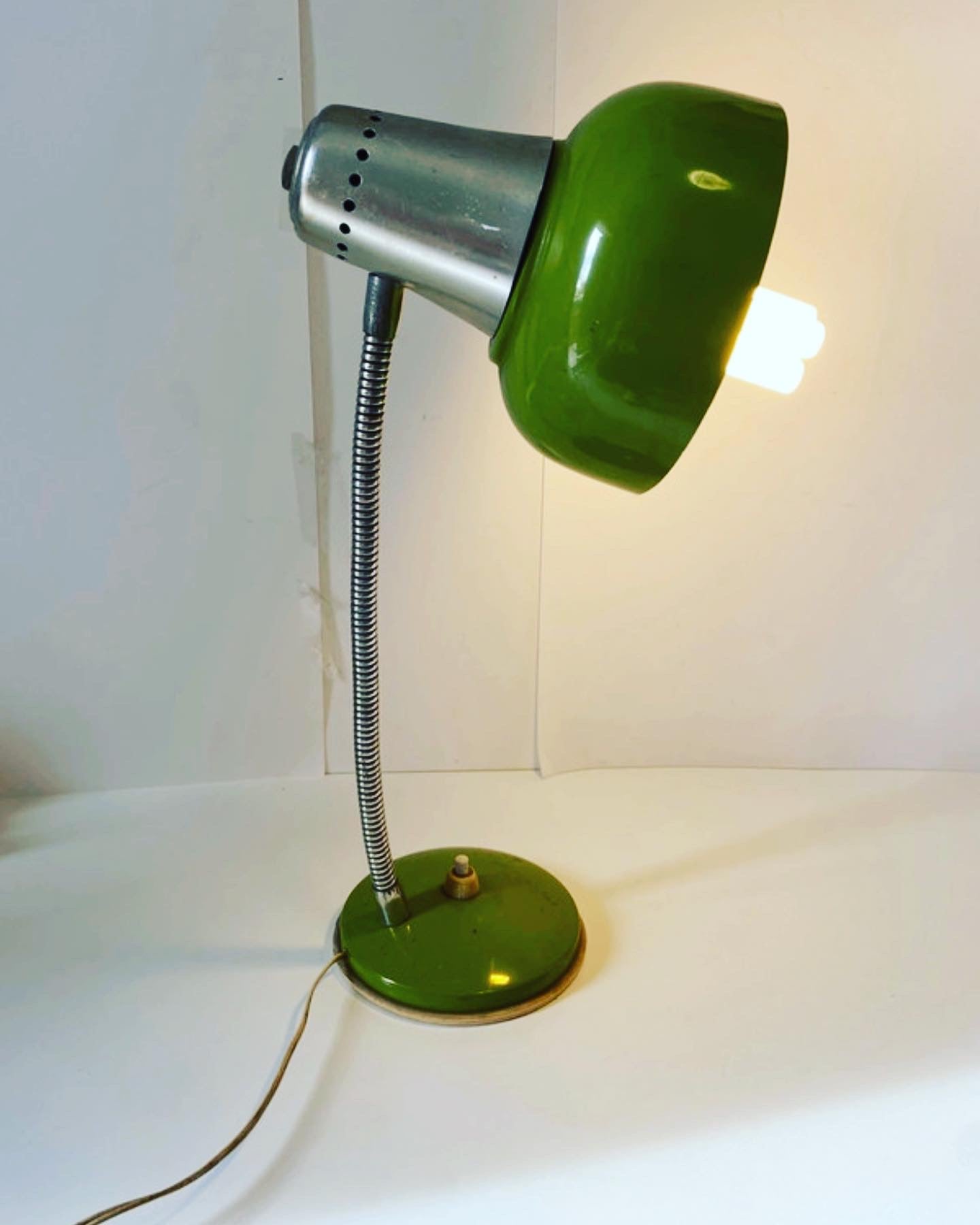 Space Age Green Lamp