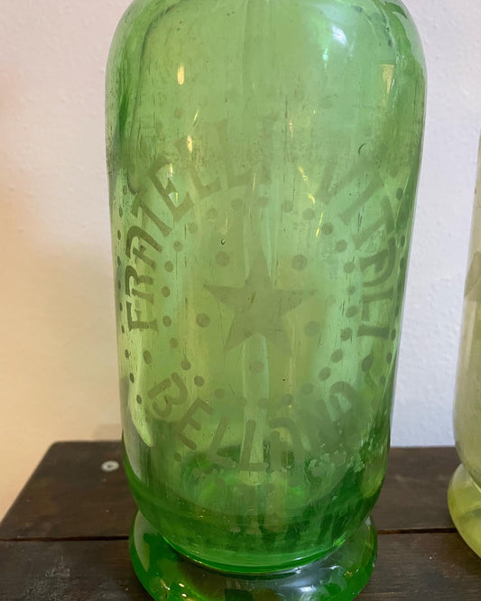 Green &amp; Yellow Seltzer Siphon Pair