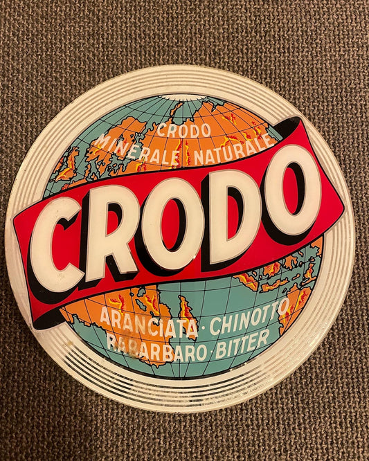 Crodo glass sign