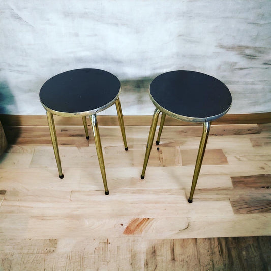 Pair of black ant stools