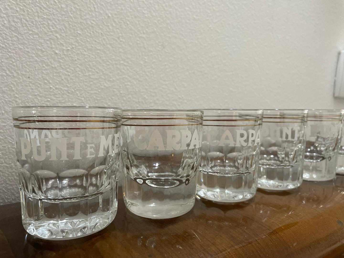 Carpano Punt E Mes set of 6 glasses