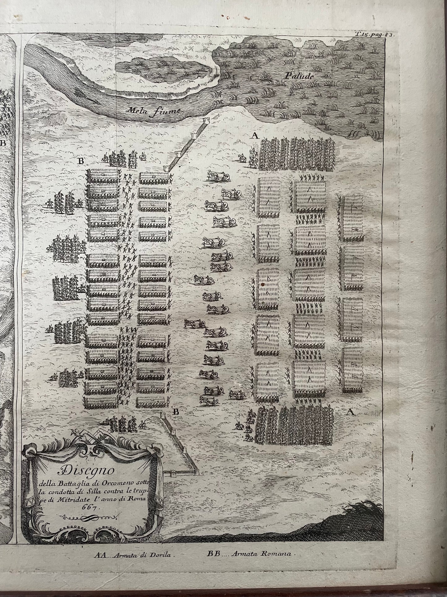 Pair of military maps 1735