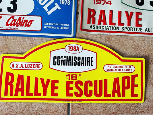 Rally license plate set