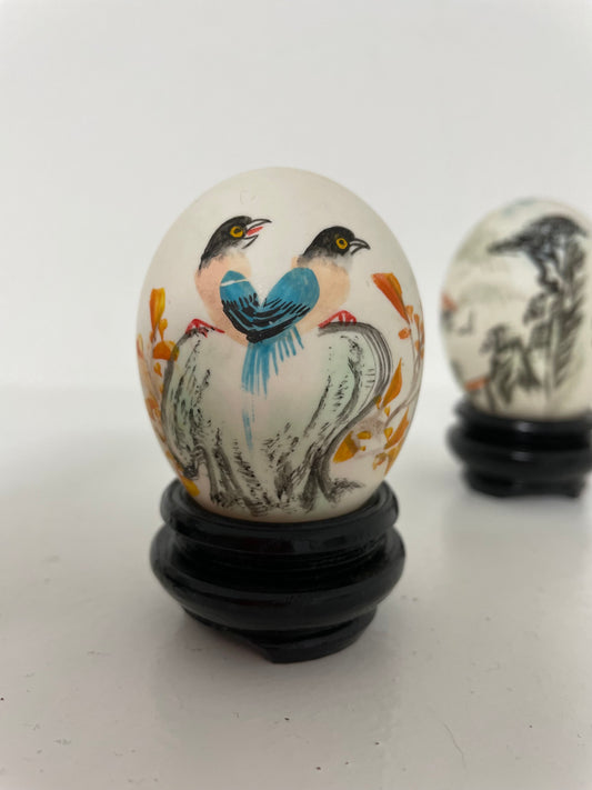 Hand Painted Chinese Egg Set