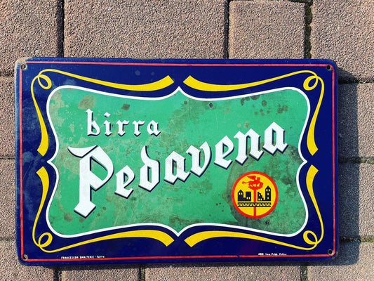 Enamelled sign Birra Pedavena