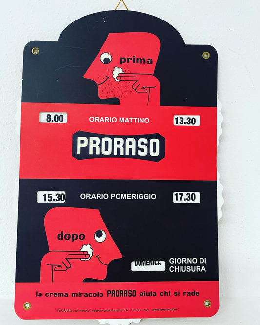 Proraso advertising cardboard