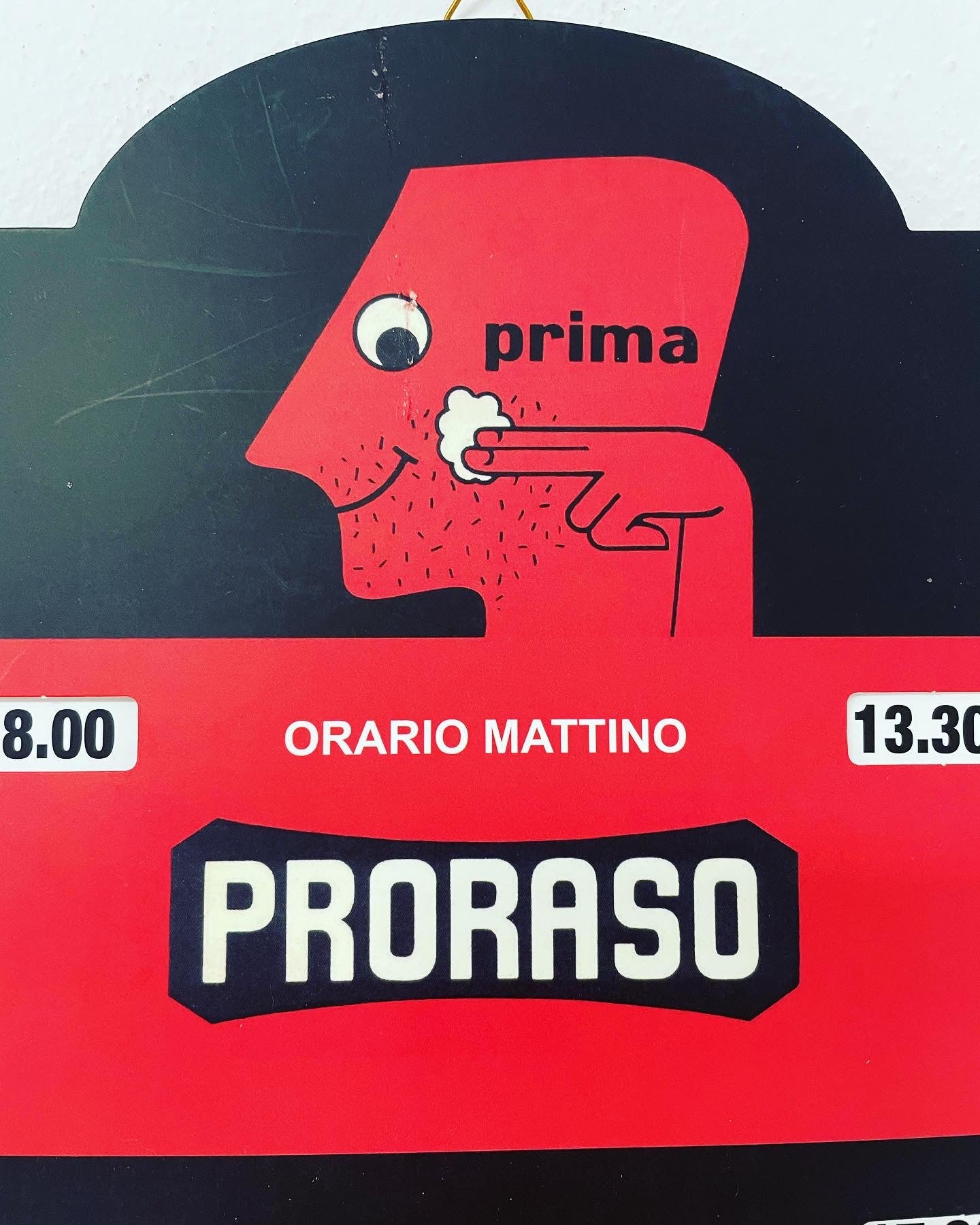 Cartonato pubblicitario Proraso