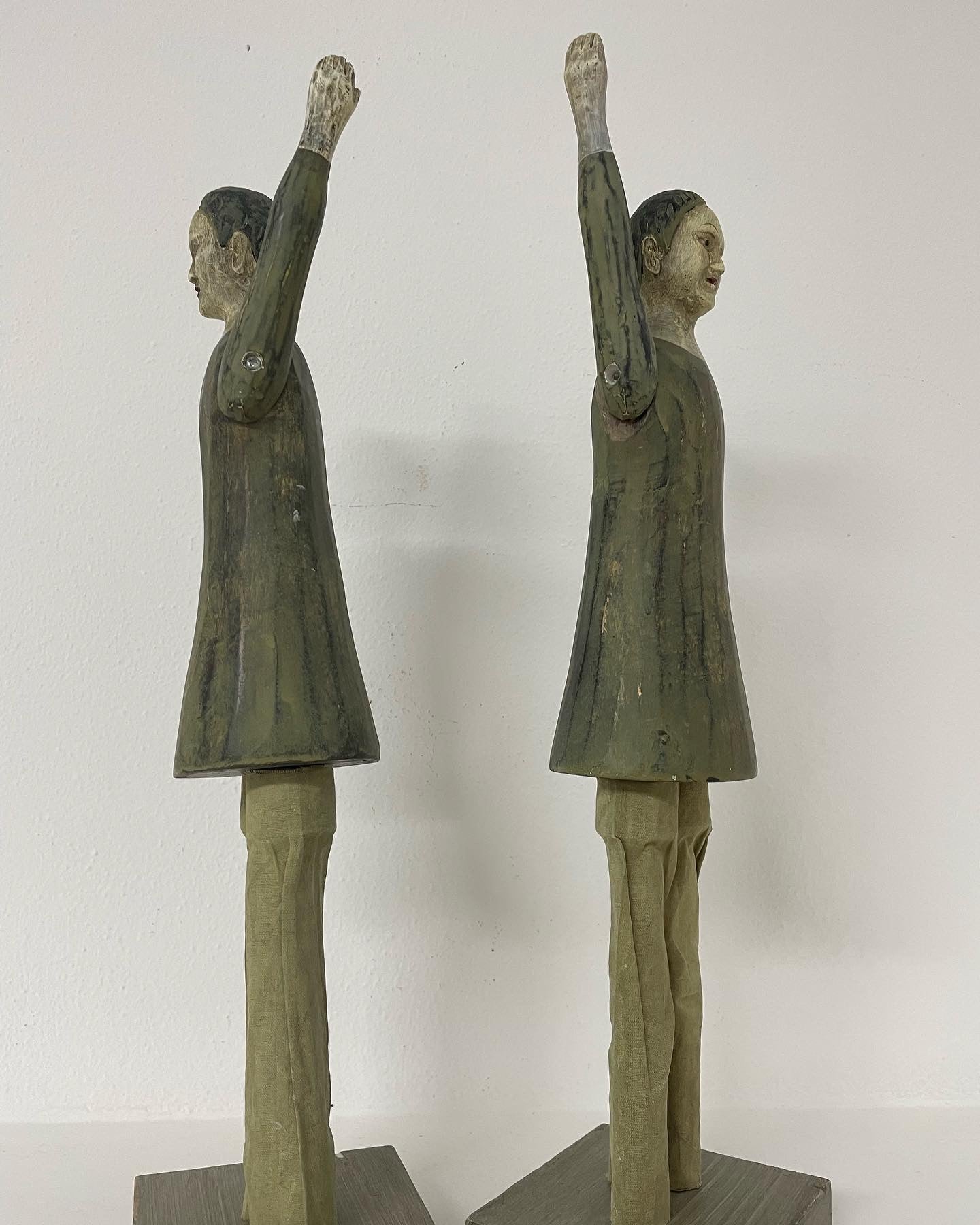 Pair of Brocante Dolls