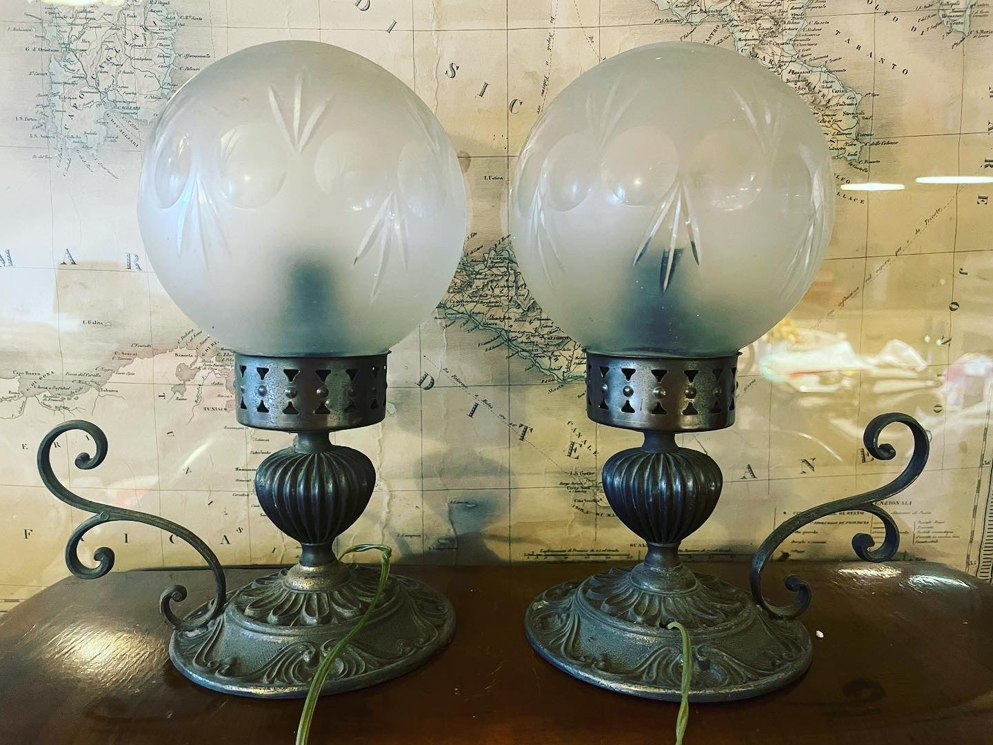 Antique bedside lamps