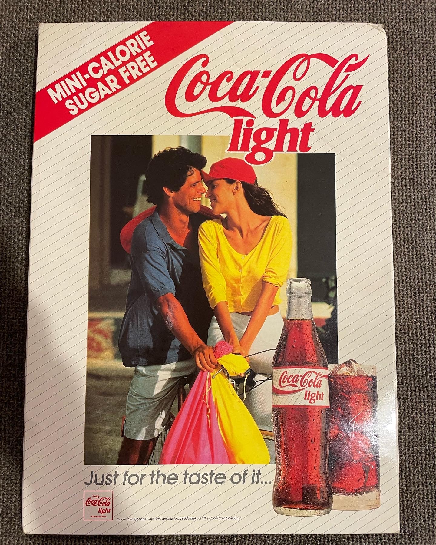 Coca Cola light cardboard advertising