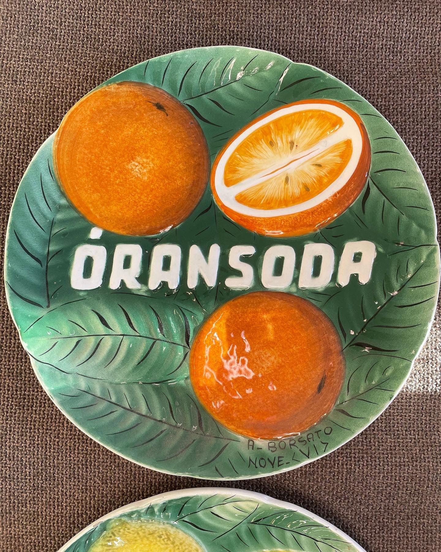 Lemonsoda Oransoda Plate Pair