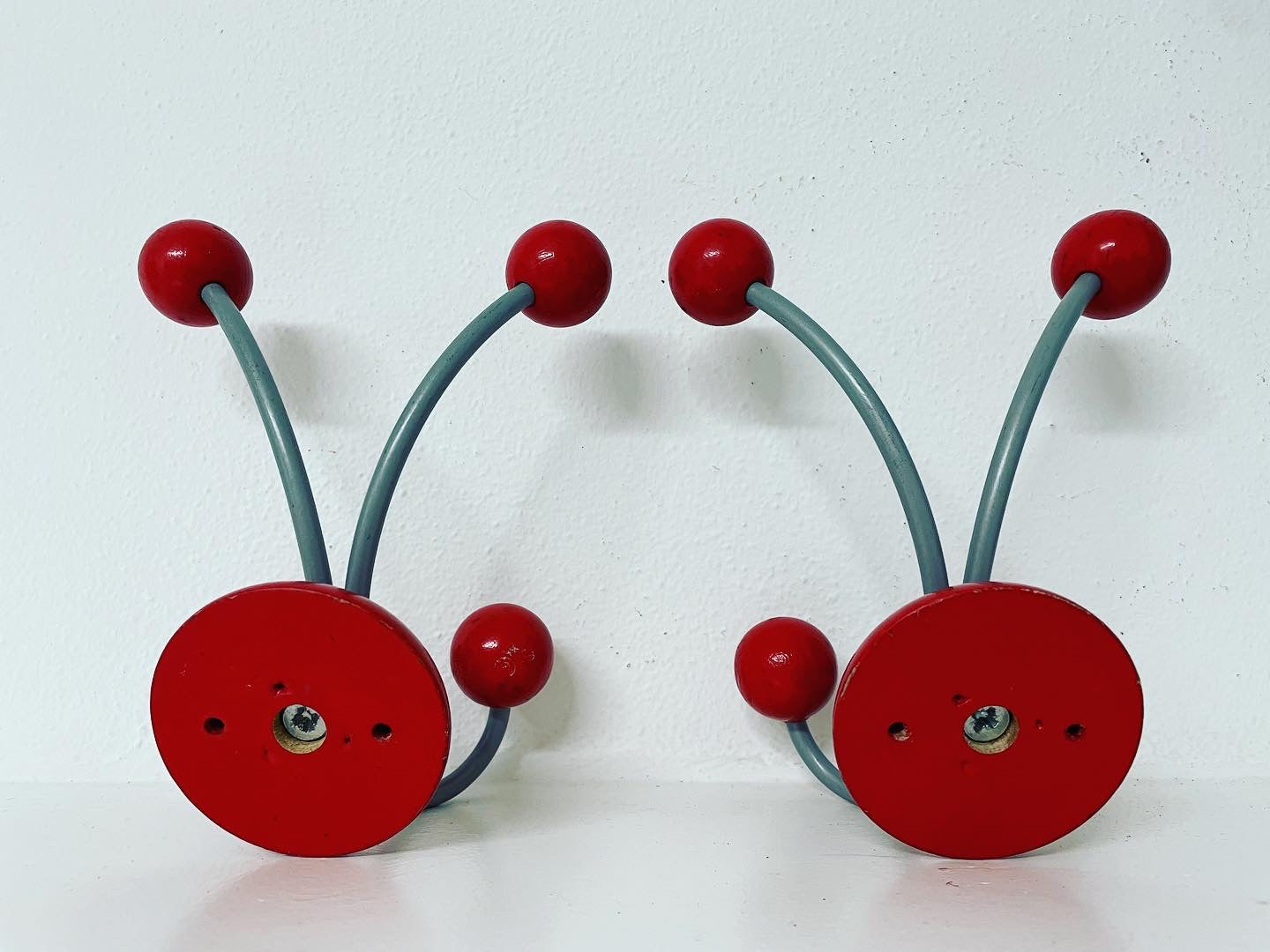 Red Space Age Coat Rack