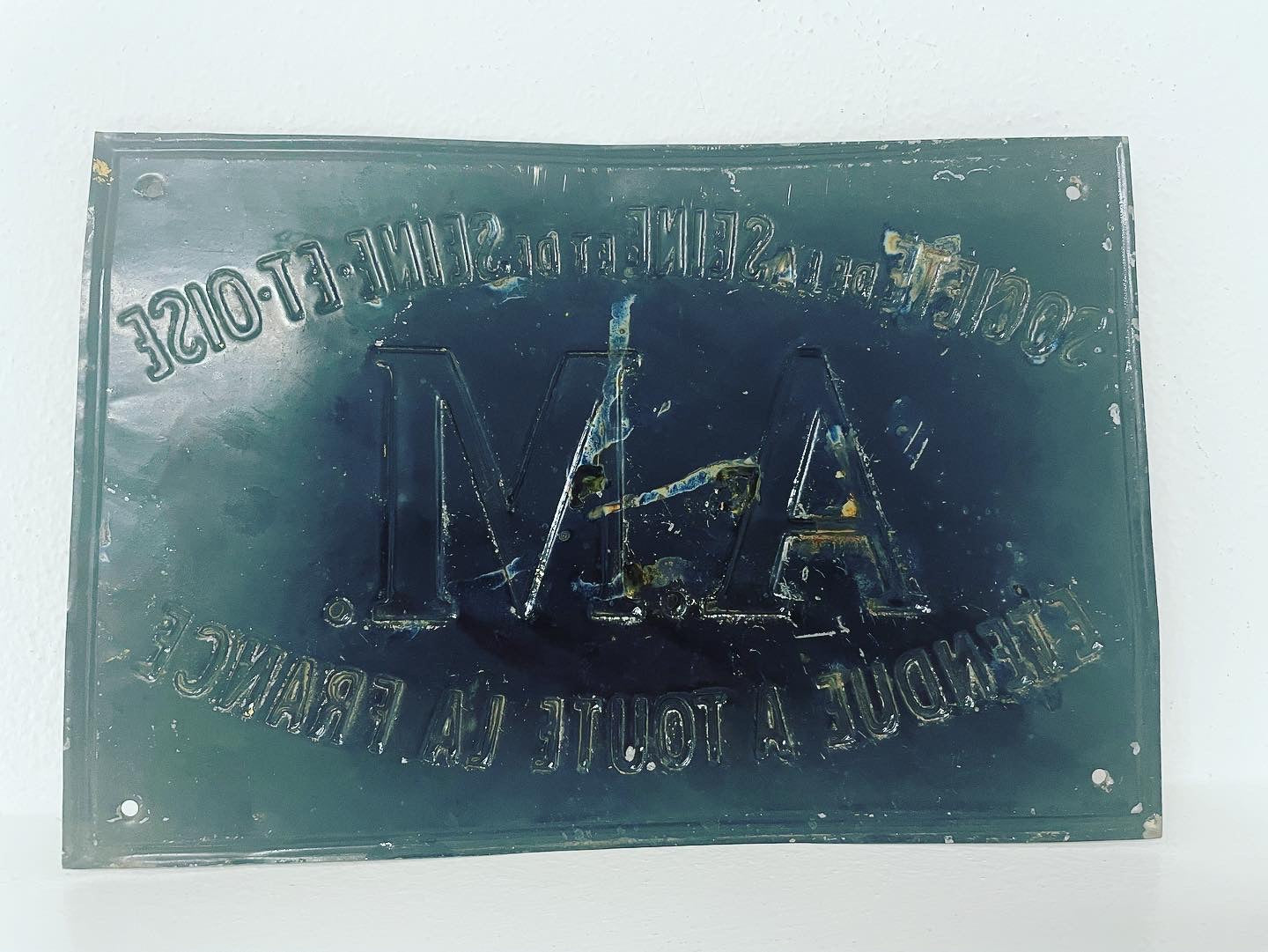 Old insurance plate