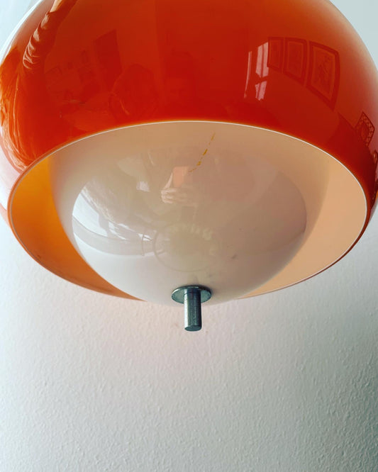 Orange space age chandelier