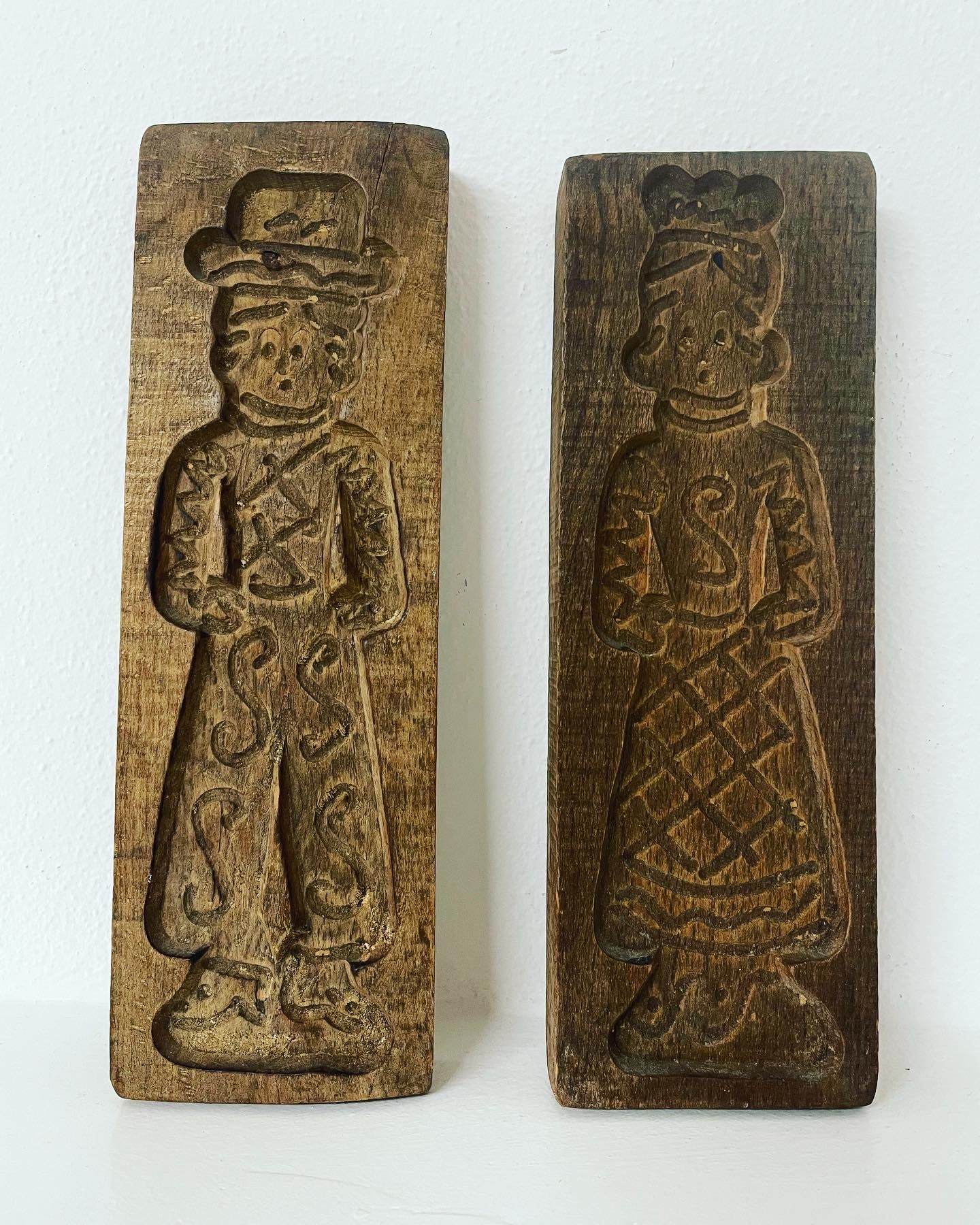 Pair of Antique Ginger Bread Molds