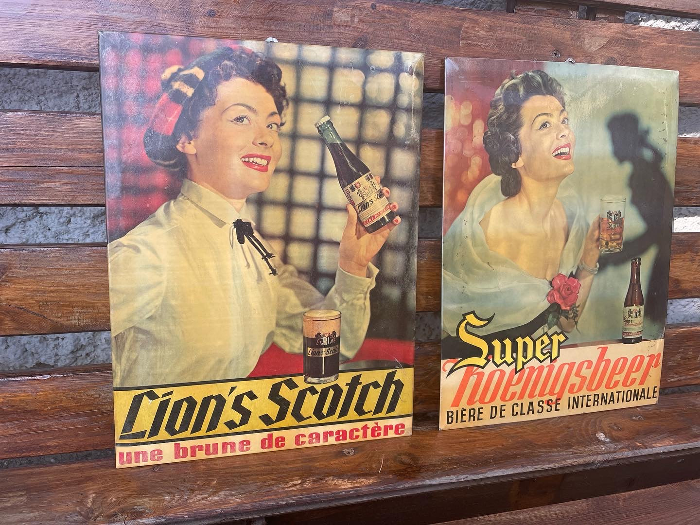 Pair of 50's Beer Signs