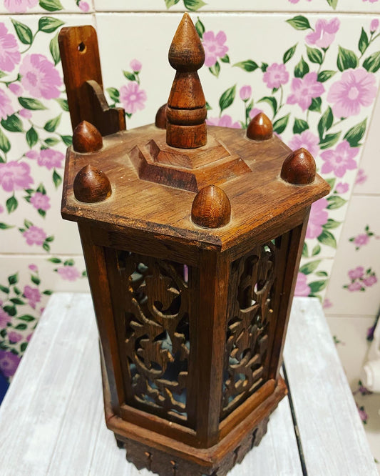 Antique wooden lantern