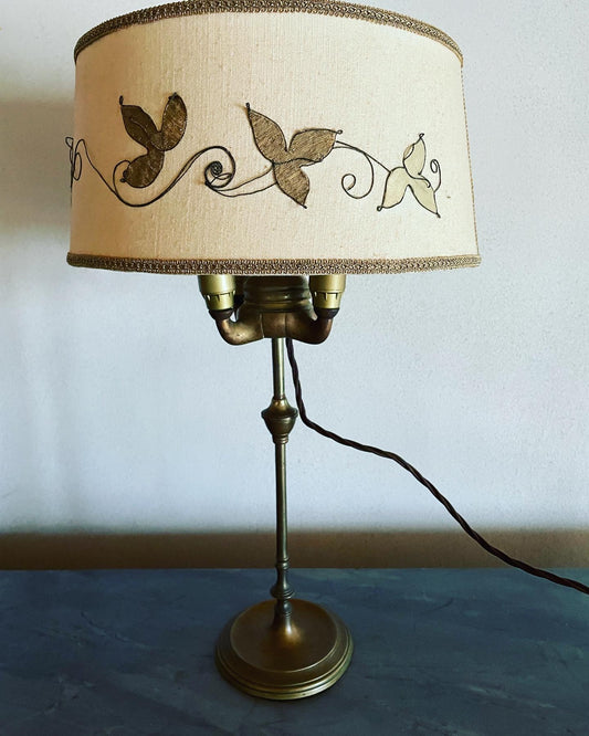 Antique three-light lamp