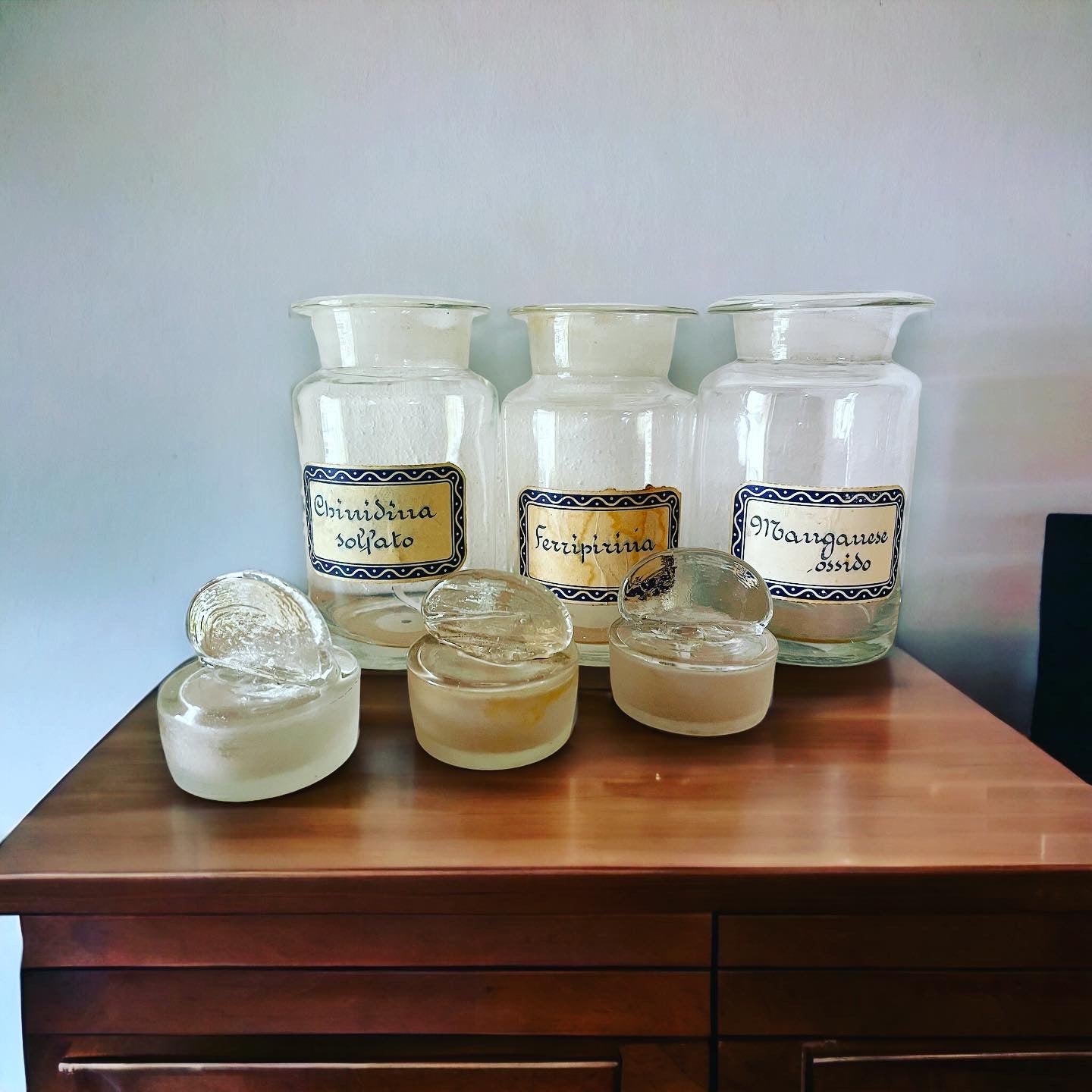 Tris pharmacy jars