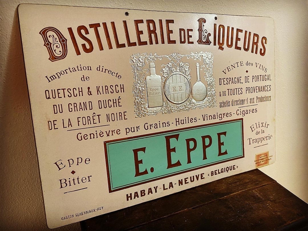 19th century distillery sign