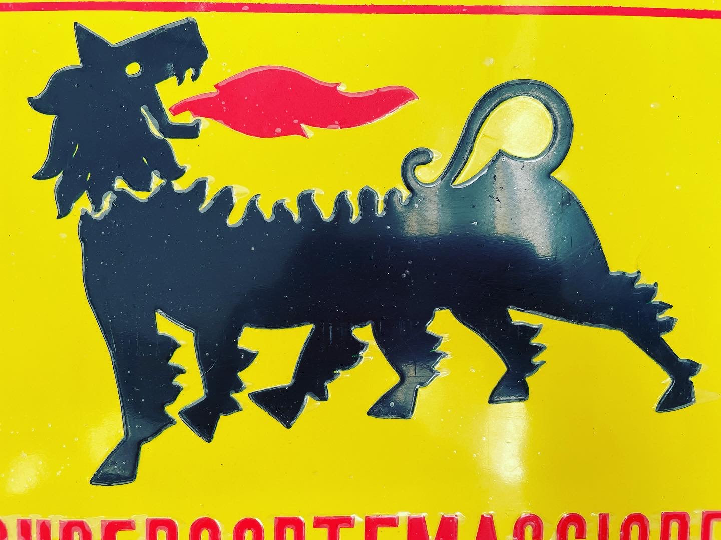 Supercortemaggiore petrol station sign