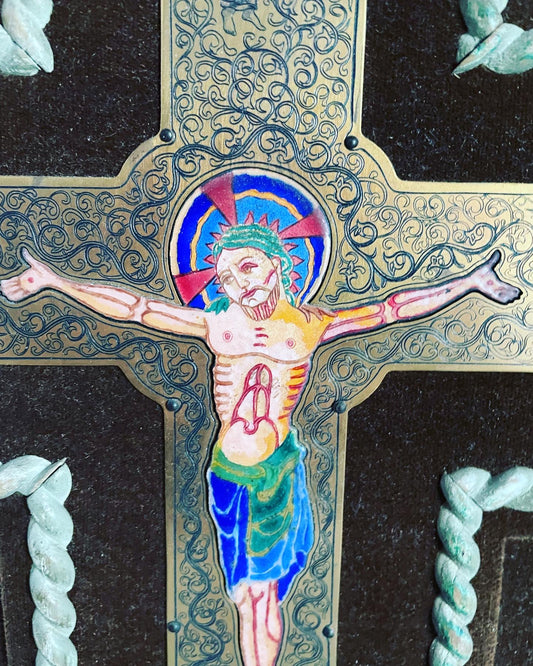 Oriental enamel cross