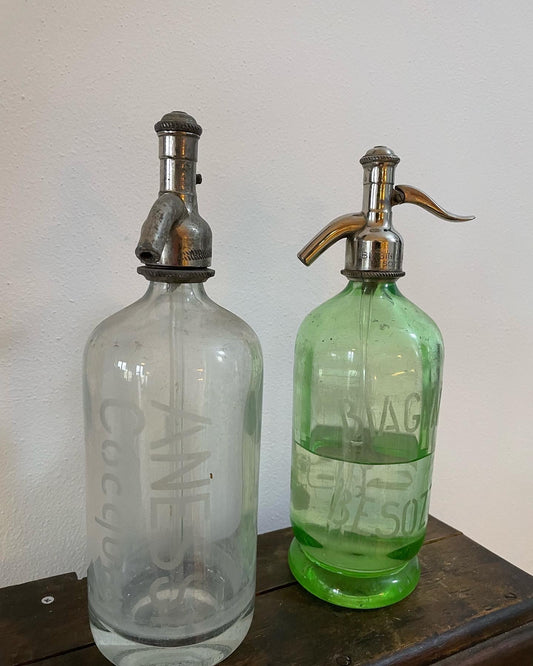 Pair of antique siphons