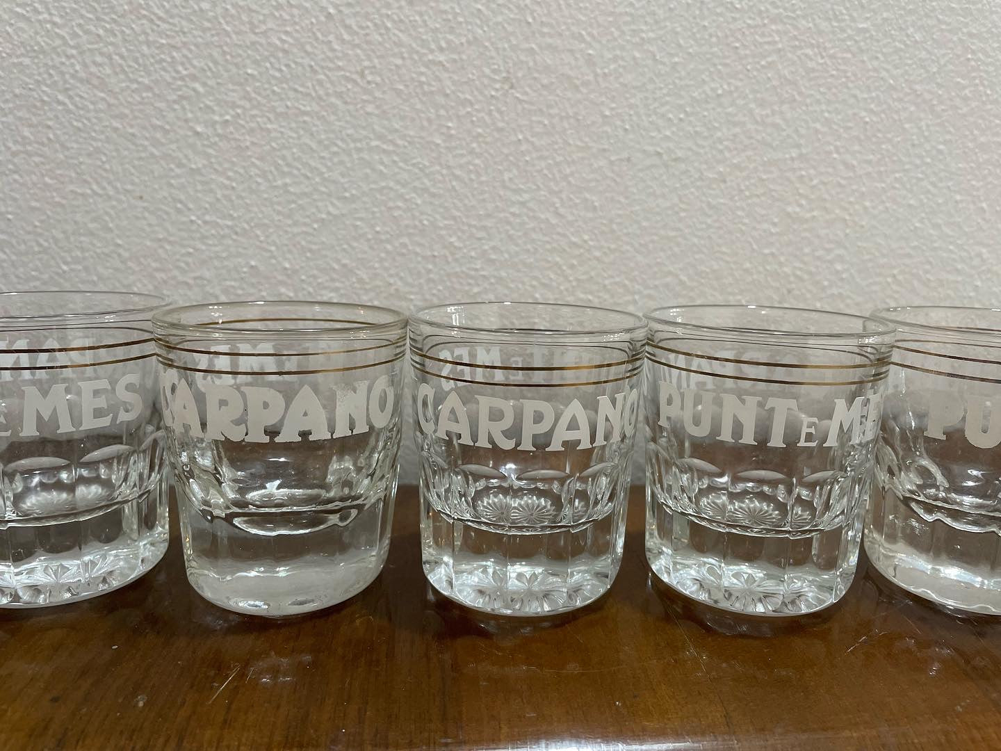 Carpano Punt E Mes set of 6 glasses