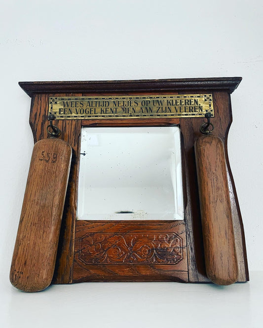 Mirror with brushes