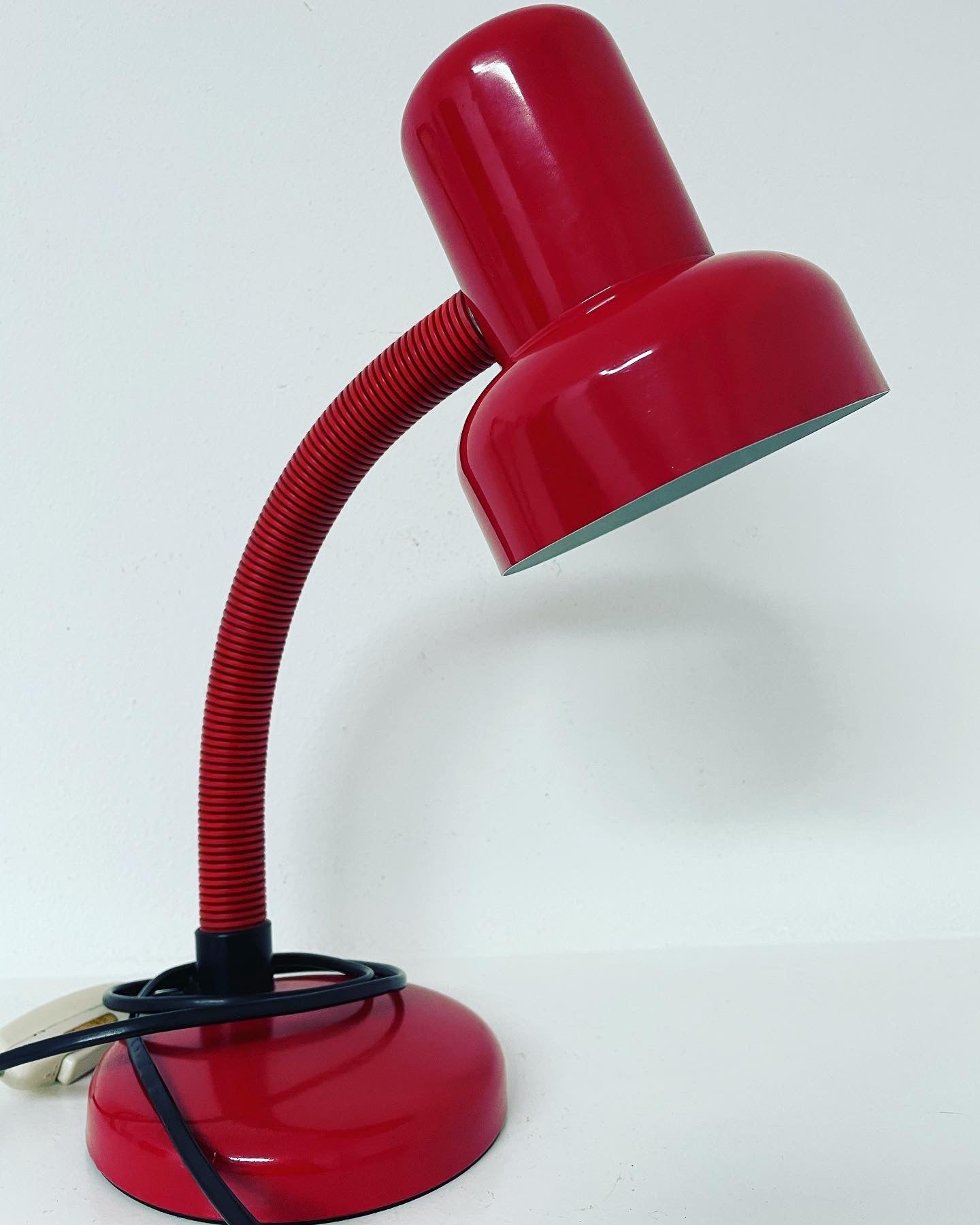 Red space age lamp