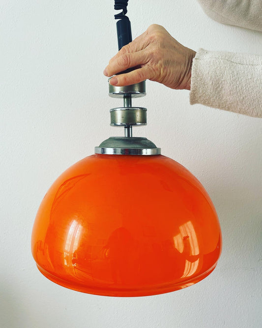 Lampadario vetro arancione