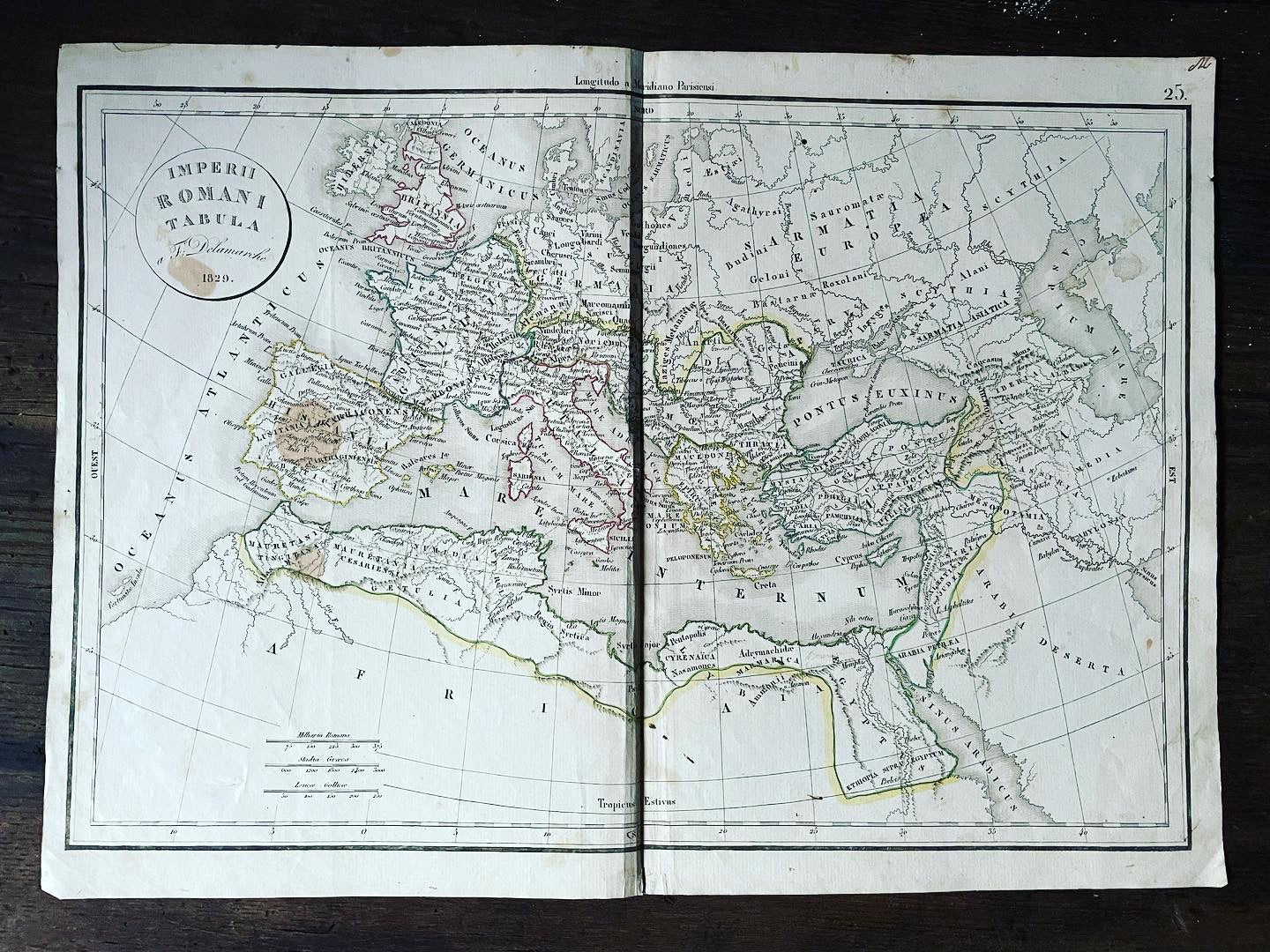 Ancient map Roman Empire