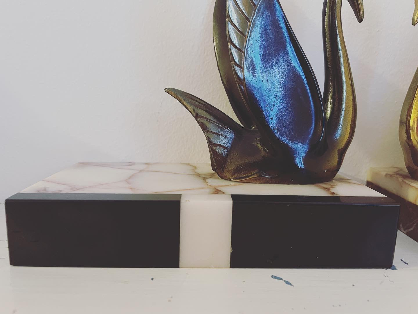 Art Deco Marble Bookends