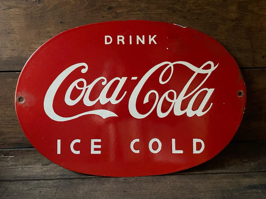 Coca Cola oval sign