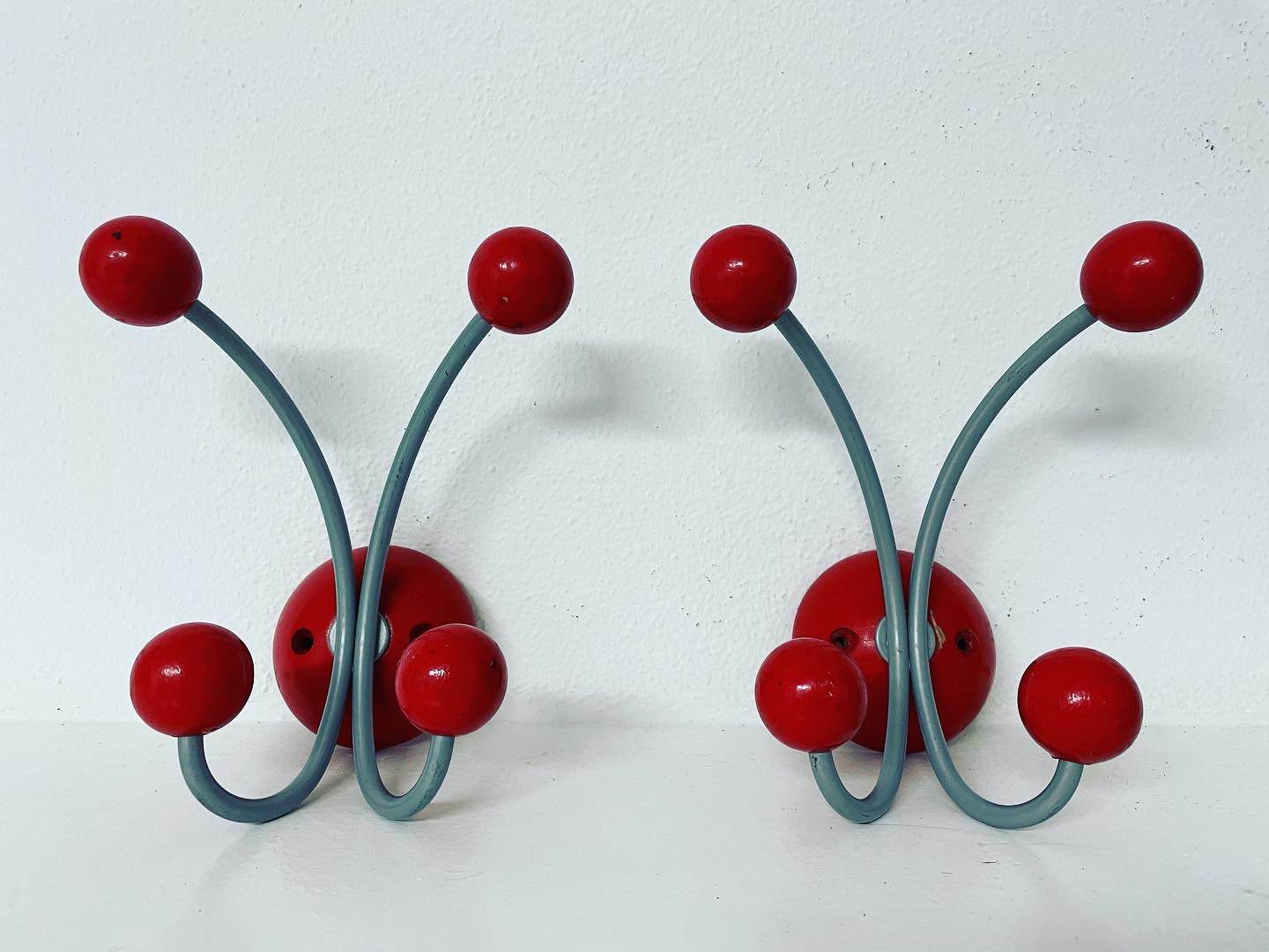 Red Space Age Coat Rack