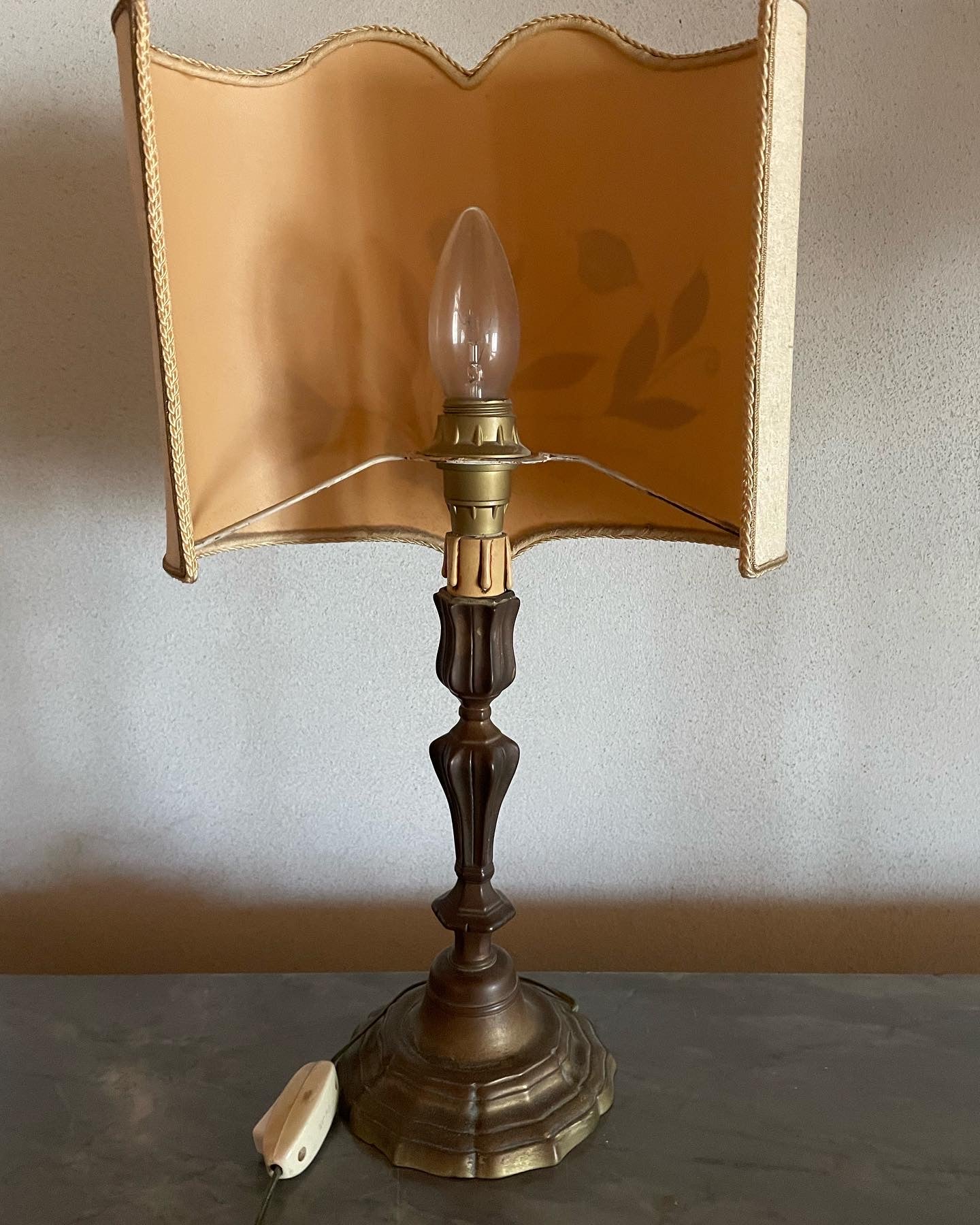 Ancient neo-baroque lamp