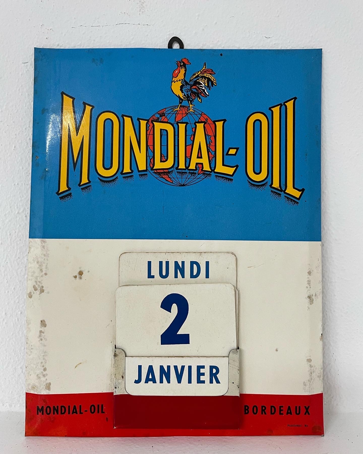 Calendario perpetuo Mondial Oil